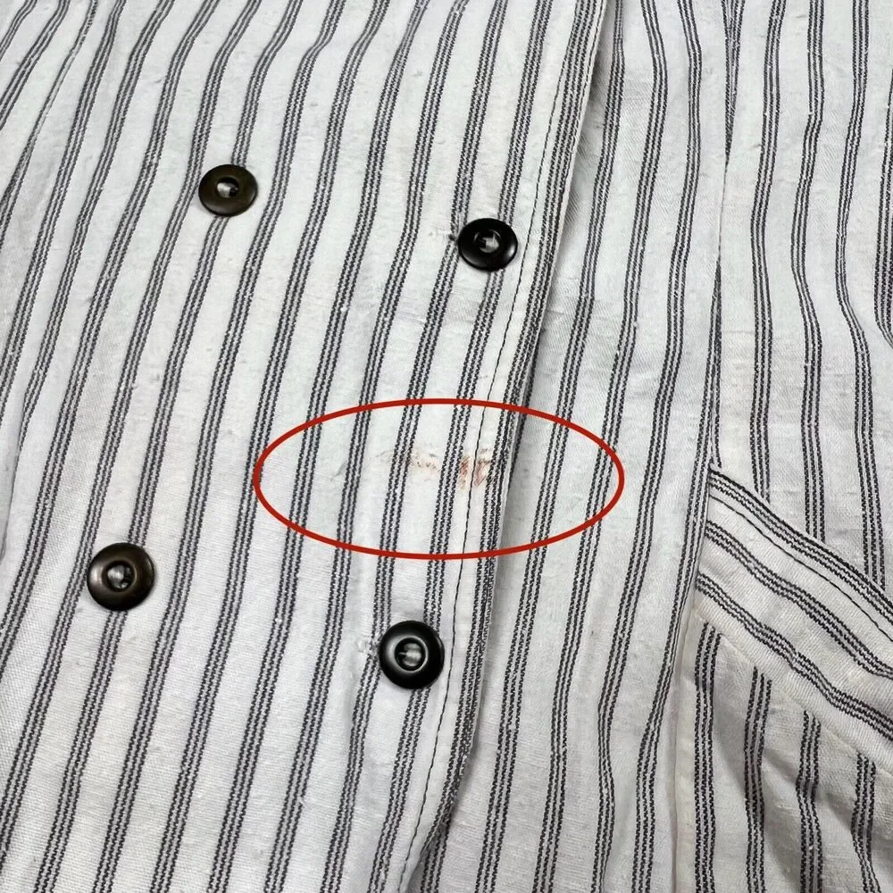 THORNTON HALL Dress VTG 70s New Zealand Button Down Sleeveless Stripe Rare Sz 10